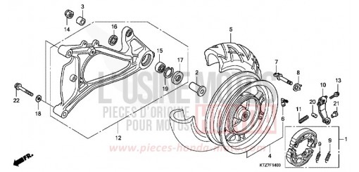 REAR WHEEL/SWINGARM PES1256 de 2006